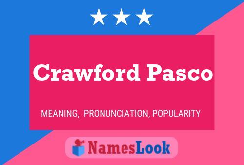 Crawford Pasco 名字海报