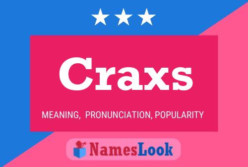 Craxs 名字海报