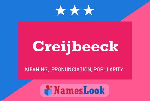 Creijbeeck 名字海报