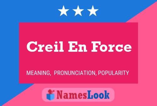 Creil En Force 名字海报