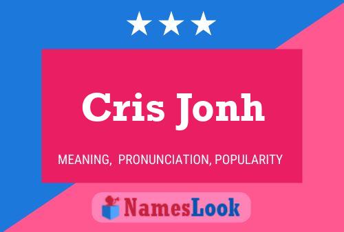 Cris Jonh 名字海报