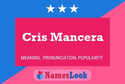 Cris Mancera 名字海报