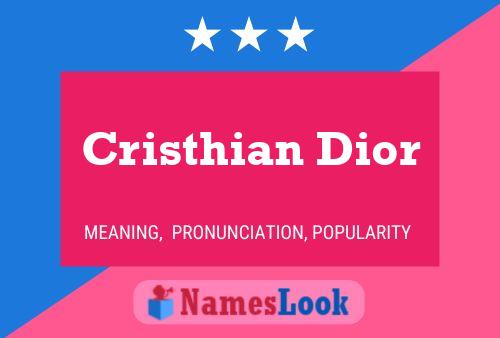 Cristhian Dior 名字海报