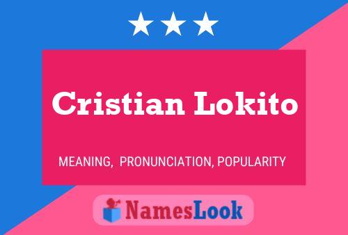 Cristian Lokito 名字海报