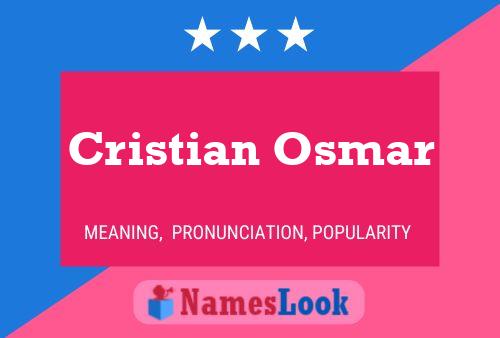 Cristian Osmar 名字海报