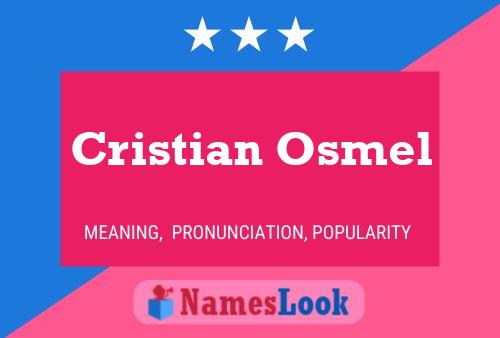 Cristian Osmel 名字海报