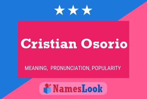 Cristian Osorio 名字海报