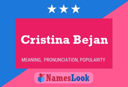 Cristina Bejan 名字海报