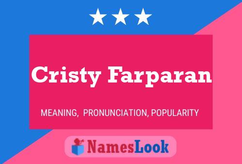 Cristy Farparan 名字海报