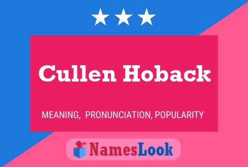 Cullen Hoback 名字海报