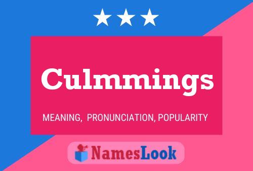 Culmmings 名字海报