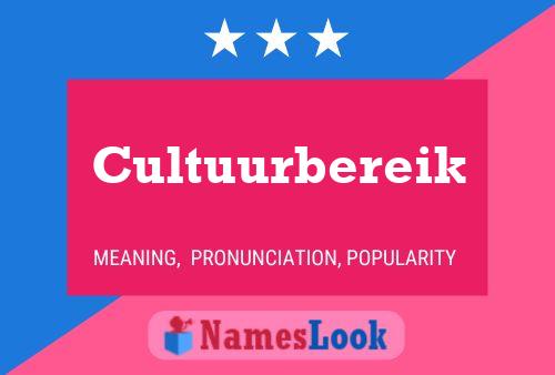 Cultuurbereik 名字海报