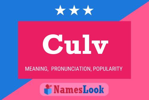 Culv 名字海报