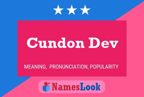 Cundon Dev 名字海报