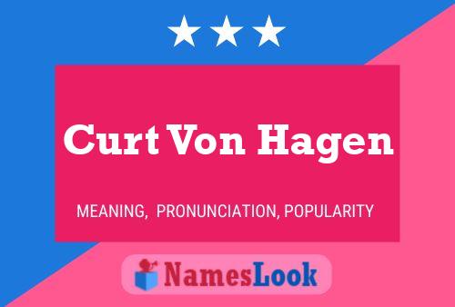 Curt Von Hagen 名字海报