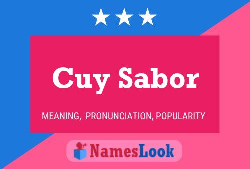 Cuy Sabor 名字海报