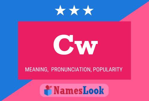 Cw 名字海报