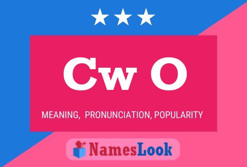 Cw O 名字海报