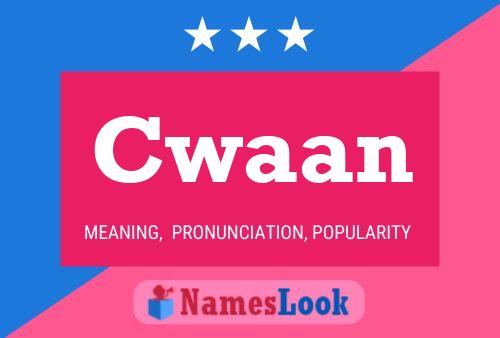 Cwaan 名字海报