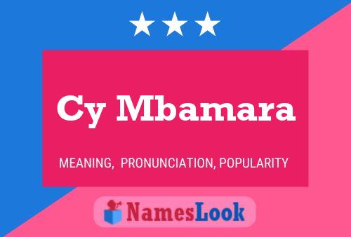 Cy Mbamara 名字海报