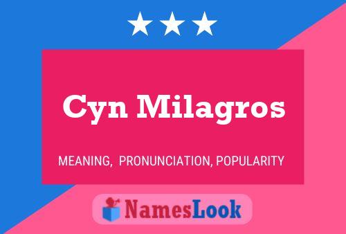 Cyn Milagros 名字海报