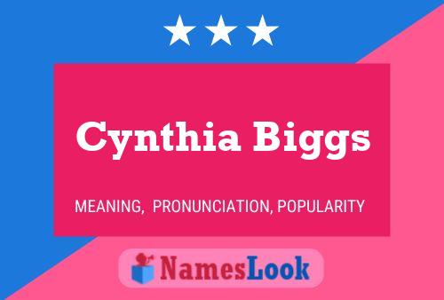 Cynthia Biggs 名字海报