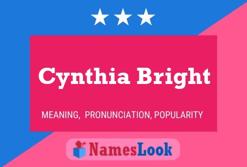 Cynthia Bright 名字海报