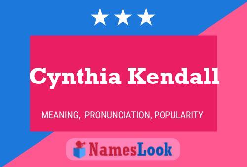 Cynthia Kendall 名字海报