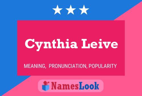 Cynthia Leive 名字海报