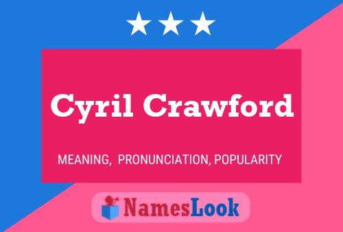 Cyril Crawford 名字海报