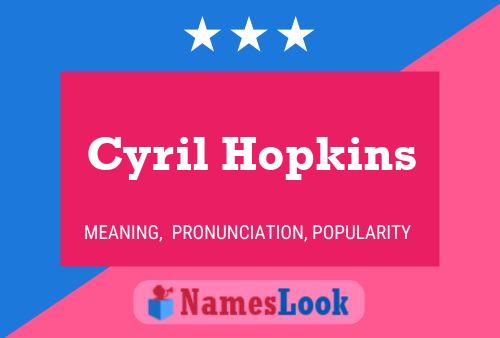 Cyril Hopkins 名字海报