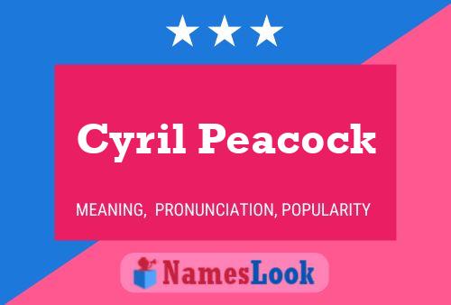 Cyril Peacock 名字海报