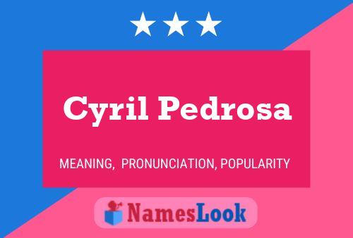 Cyril Pedrosa 名字海报