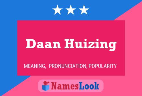 Daan Huizing 名字海报