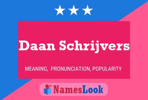 Daan Schrijvers 名字海报