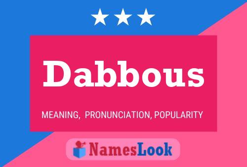 Dabbous 名字海报