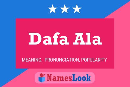 Dafa Ala 名字海报