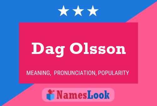 Dag Olsson 名字海报