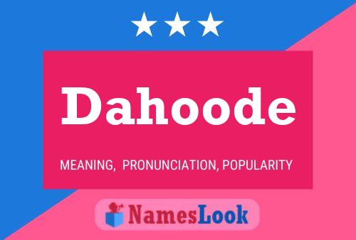 Dahoode 名字海报