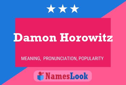 Damon Horowitz 名字海报