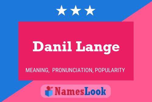 Danil Lange 名字海报