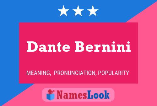 Dante Bernini 名字海报