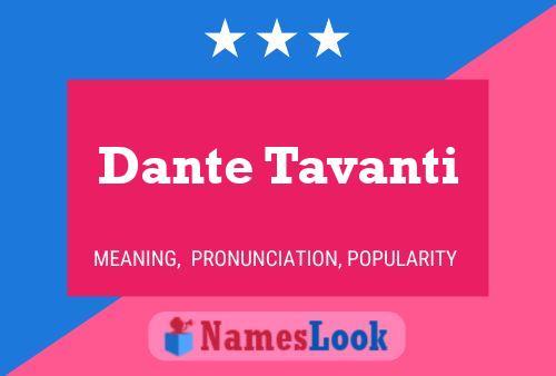 Dante Tavanti 名字海报