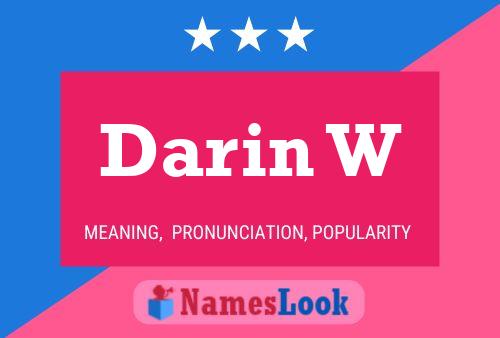 Darin W 名字海报