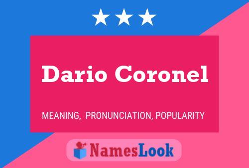 Dario Coronel 名字海报