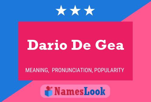 Dario De Gea 名字海报