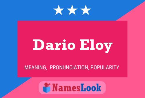 Dario Eloy 名字海报