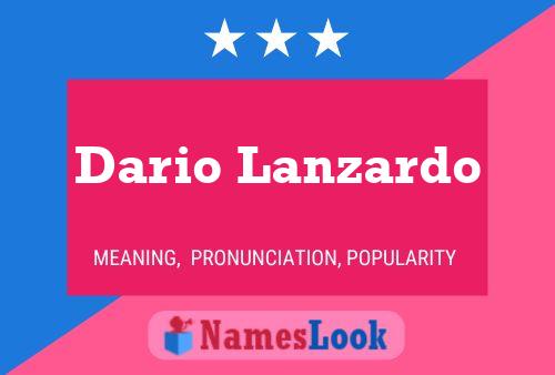 Dario Lanzardo 名字海报