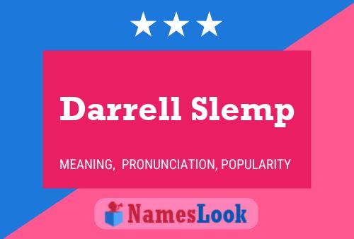 Darrell Slemp 名字海报