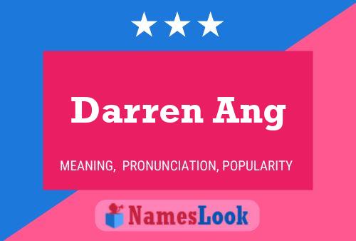 Darren Ang 名字海报